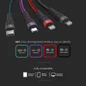 Kép 4/6 - V-TAC 4in1 hálózati töltőkábel, USB-A - Type-C, microUSB és Lightning csatlakozókkal - SKU 7748