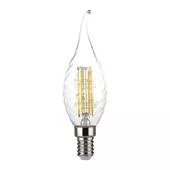 Kép 1/5 - V-TAC 4W E14 meleg fehér filament C35 LED csavart gyertyaláng égő - SKU 214308