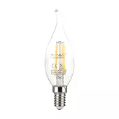 Kép 1/5 - V-TAC 4W E14 meleg fehér filament C35 LED gyertyaláng égő - SKU 214302