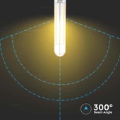 V-TAC 4W E14 természetes fehér filament T20 LED égő - SKU 212702