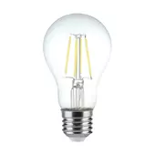 Kép 1/5 - V-TAC 4W E27 hideg fehér filament A60 LED égő - SKU 217120