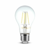 Kép 1/4 - V-TAC 4W E27 hideg fehér filament LED égő - SKU 7120