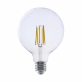 Kép 1/7 - V-TAC 4W E27 meleg fehér filament G125 LED égő, 210 Lm/W - SKU 2992