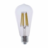 Kép 1/7 - V-TAC 4W E27 meleg fehér filament ST64 LED égő, 210 Lm/W - SKU 2996