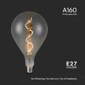 Kép 3/4 - V-TAC 4W füstözött E27 A160 filament LED égő, meleg fehér - SKU 23167