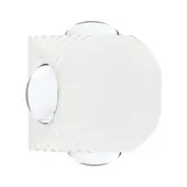 Kép 1/6 - V-TAC mini 4W kültéri fali COB LED lámpa, 4 irányú kerek, fehér házzal, meleg fehér - SKU 10589