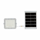 Kép 2/15 - V-TAC 5000mAh napelemes LED reflektor 6W hideg fehér, 400 Lumen, fehér házzal - SKU 7839