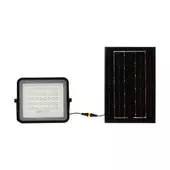 Kép 2/15 - V-TAC 5000mAh napelemes LED reflektor 6W természetes fehér, 400 Lumen, fekete házzal - SKU 7822