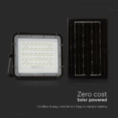 Kép 6/15 - V-TAC 5000mAh napelemes LED reflektor 6W természetes fehér, 400 Lumen, fekete házzal - SKU 7822