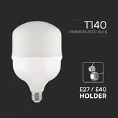 Kép 4/6 - V-TAC 50W E27 hideg fehér T140 LED égő + E27-E40 foglalatadapter - SKU 23575