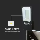 Kép 2/10 - V-TAC 50W hibrid napelemes utcai LED lámpa, térvilágító, hideg fehér - SKU 23579