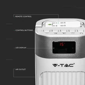 V-TAC 55W ventilátor, digitális kijelzővel, távirányítóval - SKU 7900