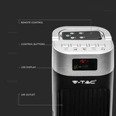 V-TAC 55W ventilátor, digitális kijelzővel, távirányítóval - SKU 7901