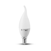 Kép 1/7 - V-TAC 5.5W E14 hideg fehér LED gyertyaláng formájú égő - SKU 119