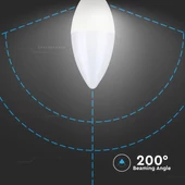 V-TAC 5.5W E14 természetes fehér LED gyertya égő csomag (3 db) - SKU 7264