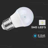 V-TAC 5.5W E27 hideg fehér LED égő - SKU 176