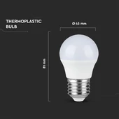 V-TAC 5.5W E27 természetes fehér LED égő - SKU 175