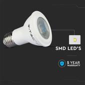 Kép 7/9 - V-TAC 5.8W E27 hideg fehér PAR20 LED égő - SKU 21149
