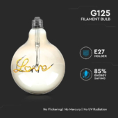 Kép 4/6 - V-TAC 5W borostyán E27 meleg fehér filament LED égő - SKU 2700