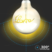 Kép 5/6 - V-TAC 5W borostyán E27 meleg fehér filament LED égő - SKU 2700