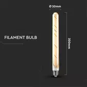 Kép 3/6 - V-TAC 5W borostyán E27 meleg fehér filament T30 LED égő - SKU 217142