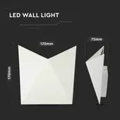 Kép 2/8 - V-TAC 5W kültéri, fehér, fali LED lámpa természetes fehér - SKU 8281