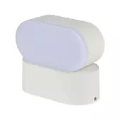 Kép 1/10 - V-TAC 5W kültéri, fehér, forgatható, fali LED lámpa természetes fehér - SKU 218287