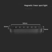 Kép 3/10 - V-TAC 5W spot LED lámpatest Slim 48V mágneses sínhez, természetes fehér - SKU 10233