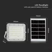 Kép 3/15 - V-TAC 6000mAh napelemes LED reflektor 10W hideg fehér, 800 Lumen, fehér házzal - SKU 7841