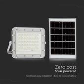 Kép 6/15 - V-TAC 6000mAh napelemes LED reflektor 10W hideg fehér, 800 Lumen, fehér házzal - SKU 7841