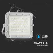 Kép 7/15 - V-TAC 6000mAh napelemes LED reflektor 10W hideg fehér, 800 Lumen, fehér házzal - SKU 7841