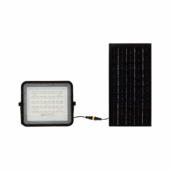 Kép 2/15 - V-TAC 6000mAh napelemes LED reflektor 10W hideg fehér, 800 Lumen, fekete házzal - SKU 7823