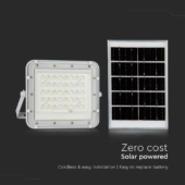 Kép 6/15 - V-TAC 6000mAh napelemes LED reflektor 10W természetes fehér, 800 Lumen, fehér házzal - SKU 7842