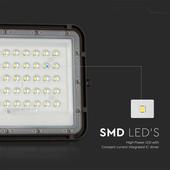 Kép 4/15 - V-TAC 6000mAh napelemes LED reflektor 10W természetes fehér, 800 Lumen, fekete házzal - SKU 7824