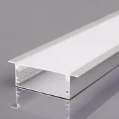 Kép 1/2 - V-TAC 65mm széles, süllyeszthető alumínium LED szalag profil fehér fedlappal 2m - SKU 23179