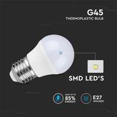 Kép 5/6 - V-TAC 6.5W E27 meleg fehér LED égő - SKU 21866