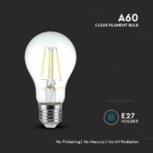 Kép 3/5 - V-TAC 6W E27 természetes fehér filament A60 LED égő - SKU 214303