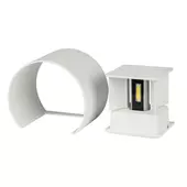 Kép 7/9 - V-TAC 6W kültéri, fehér, kerek, fali LED lámpa meleg fehér - SKU 7082