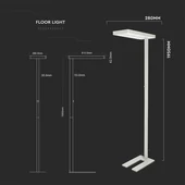 V-TAC 80W fehér LED dimmelhető állólámpa, természetes fehér - SKU 8524