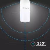 Kép 6/6 - V-TAC 8W E27 meleg fehér LED égő - SKU 144