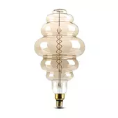 Kép 1/7 - V-TAC 8W füstözött E27 meleg fehér dimmelhető spirál filament S200 LED égő - SKU 217465