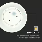 Kép 3/8 - V-TAC 8W kültéri, kerek, fali LED lámpa természetes fehér - SKU 217527