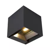 Kép 1/12 - V-TAC 9W COB LED szolár fali fekete lámpa, szenzorral, meleg fehér fénnyel - SKU 11884