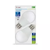 Kép 1/7 - V-TAC 9W E27 hideg fehér 3 lépésben dimmelhető LED égő csomag (2 db) - SKU 7290