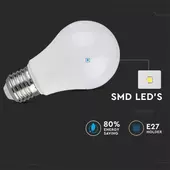 Kép 4/7 - V-TAC 9W E27 hideg fehér 3 lépésben dimmelhető LED égő csomag (2 db) - SKU 7290