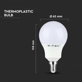 V-TAC A60 8.5W E14 hideg fehér LED égő - SKU 21116