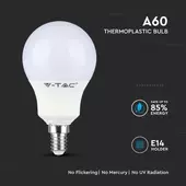 Kép 6/7 - V-TAC A60 8.5W E14 természetes fehér LED égő - SKU 21115