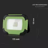 Kép 2/14 - V-TAC akkumulátoros LED reflektor 20W természetes fehér 7200 mAh SOS funkció - SKU 20039