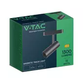 Kép 1/7 - V-TAC állítható 11W spot LED lámpatest Slim 48V mágneses sínhez, hideg fehér - SKU 10253