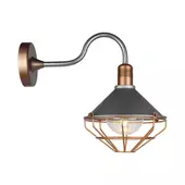 Kép 1/6 - V-TAC alumínium kültéri fali lámpa, ezüst és rózsaarany, E27 foglalattal - SKU 8973